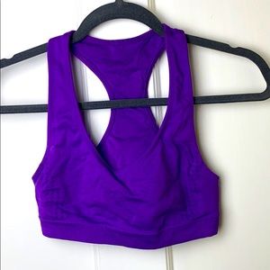 Beautiful bright purple sports bra